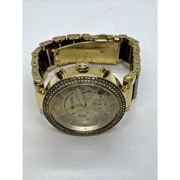 Michael Kors Parker MK5688 Women's Gold Tortoise Analog Dial Quartz Watch JNA432 - Picture 6 of 11